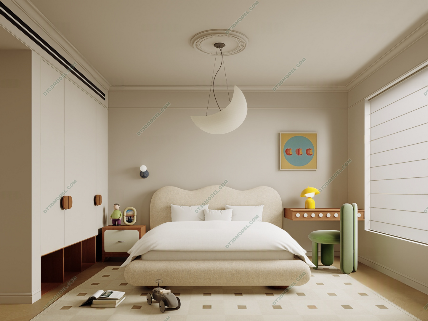 Kid Bed 3D Model – Bedroom 006 | SketchUp Children Bed Furniture Design