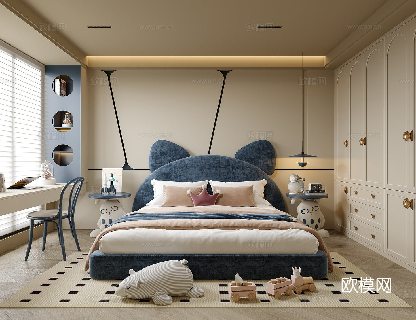Kid Bed 3D Model – Bedroom 15 | 3ds Max Children Bed Furniture Design