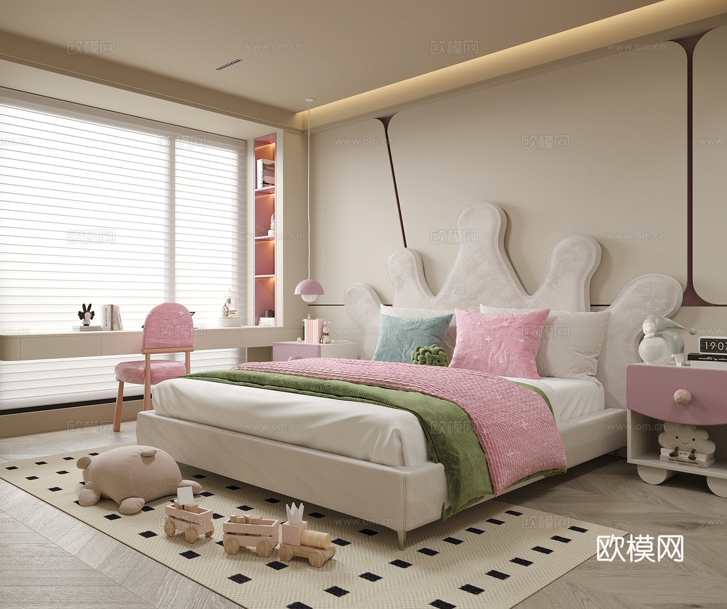 Kid Bed 3D Model – Bedroom 25 | 3ds Max Children Bed Furniture Design