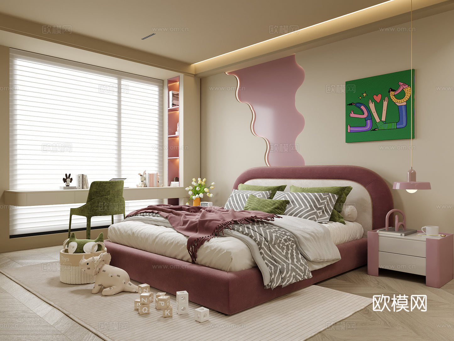 Kid Bed 3D Model – Bedroom 29 | 3ds Max Children Bed Furniture Design