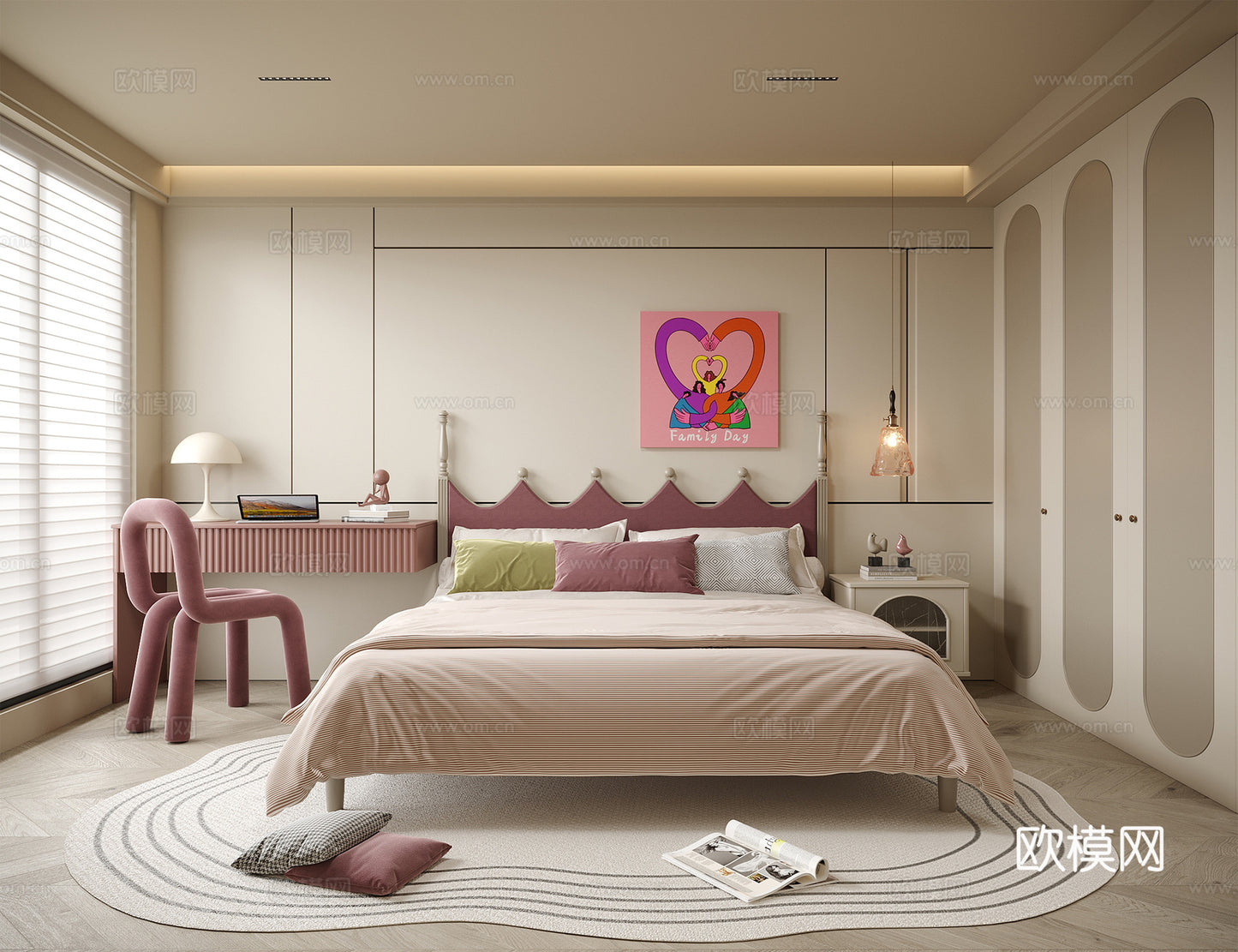 Kid Bed 3D Model – Bedroom 34 | 3ds Max Children Bed Furniture Design