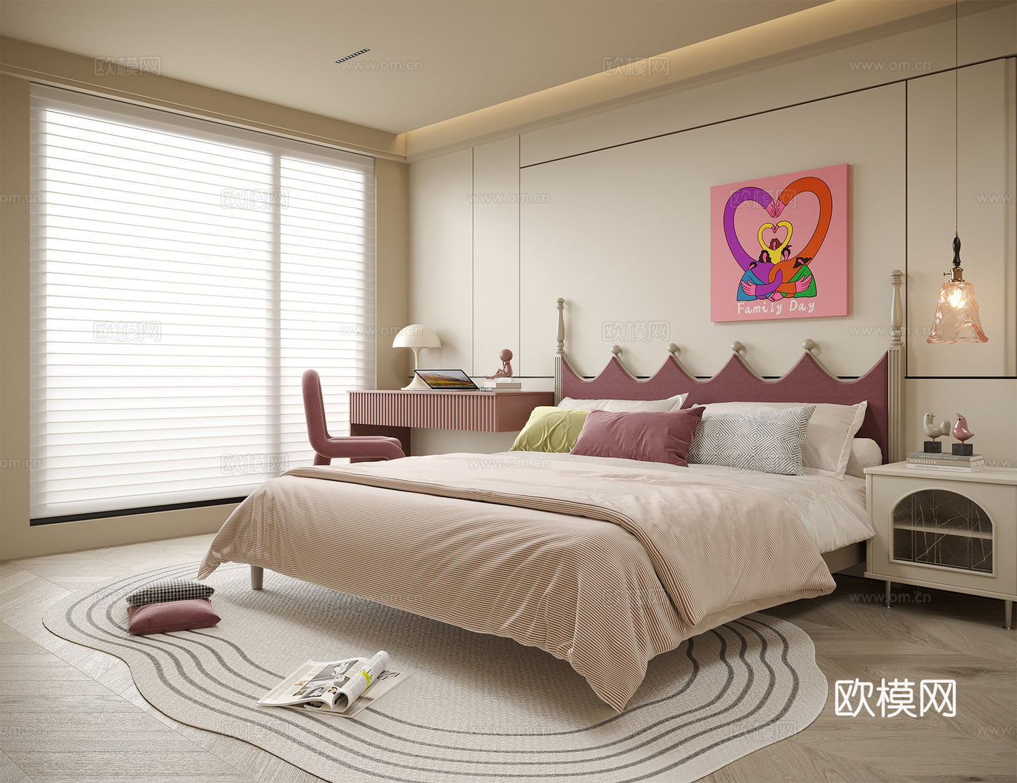 Kid Bed 3D Model – Bedroom 43 | 3ds Max Children Bed Furniture Design