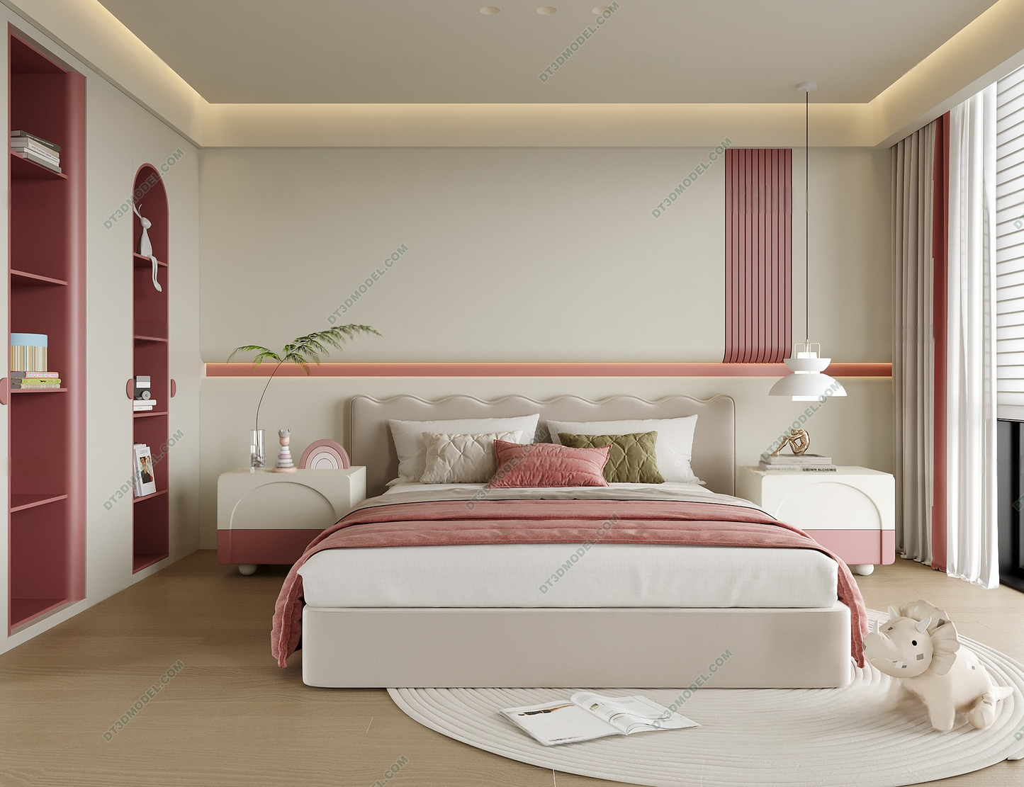 Kid Bed 3D Model – Bedroom 079 | SketchUp Children Bed Furniture Design