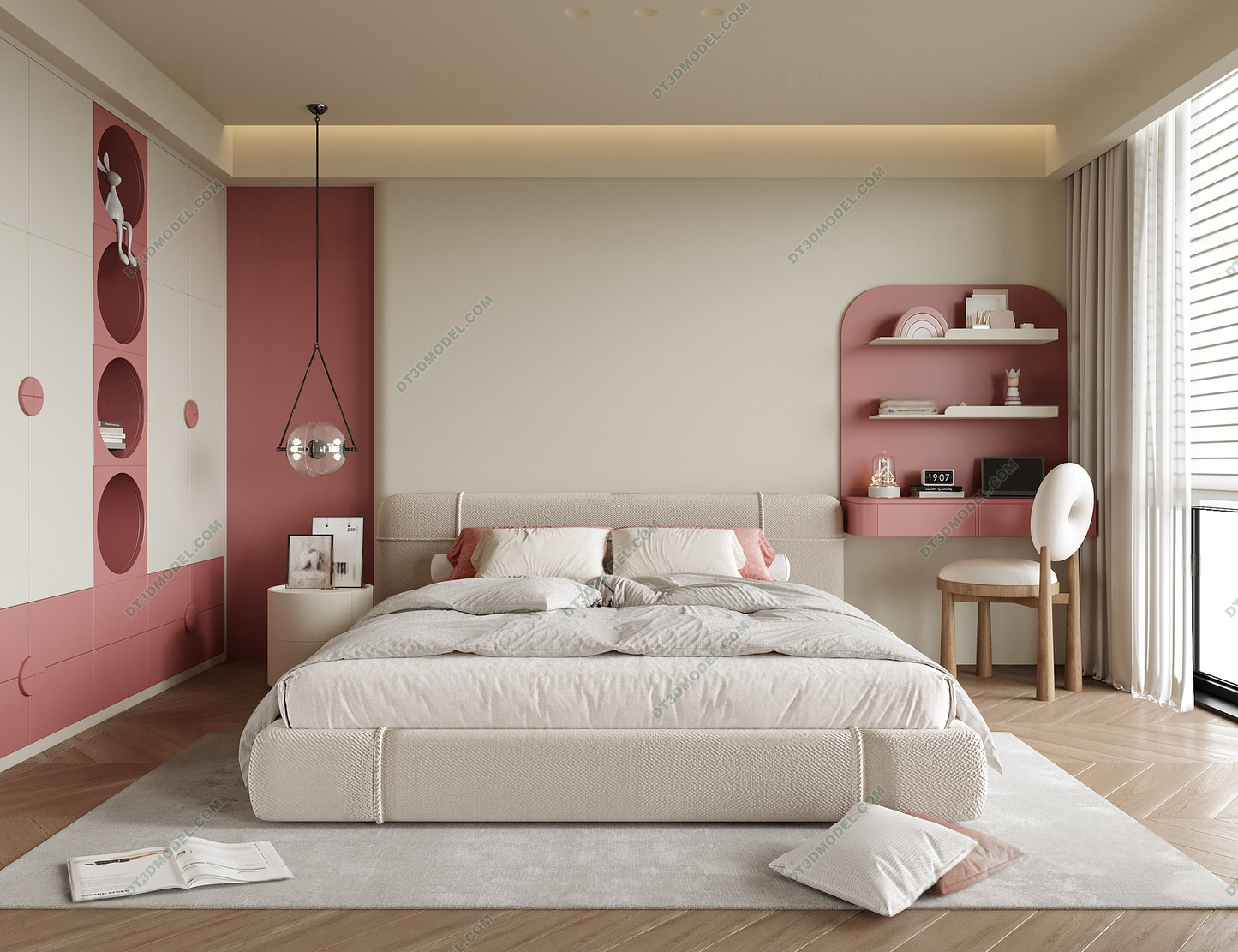 Kid Bed 3D Model – Bedroom 024 | SketchUp Children Bed Furniture Design