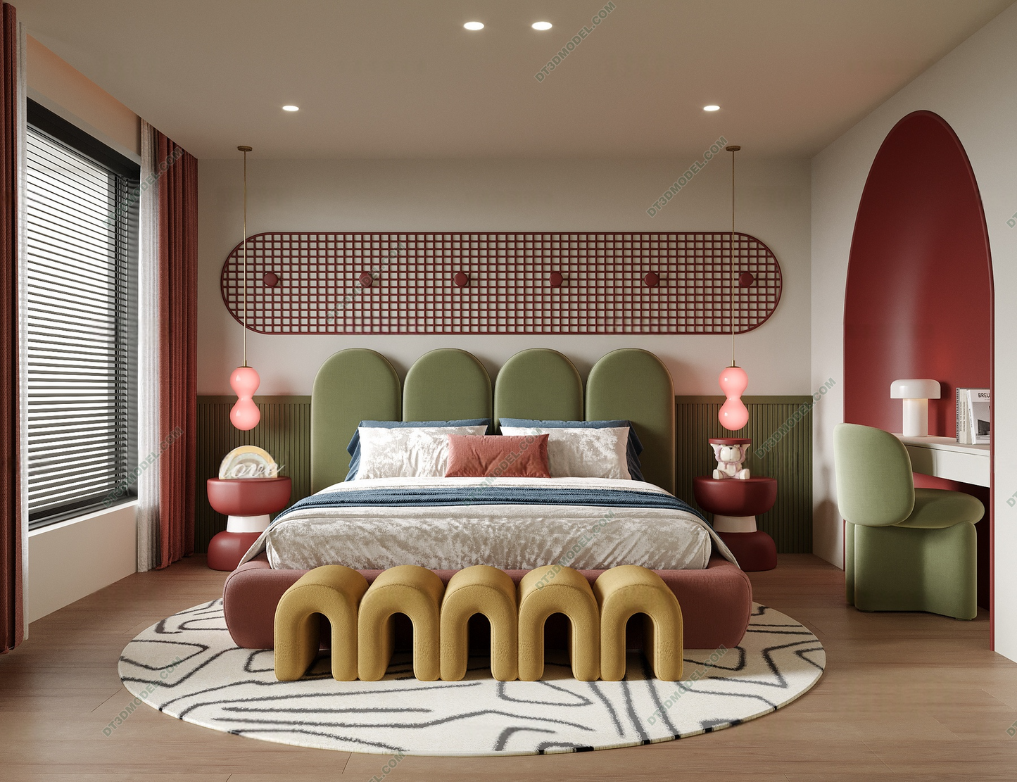Kid Bed 3D Model – Bedroom 030 | SketchUp Children Bed Furniture Design