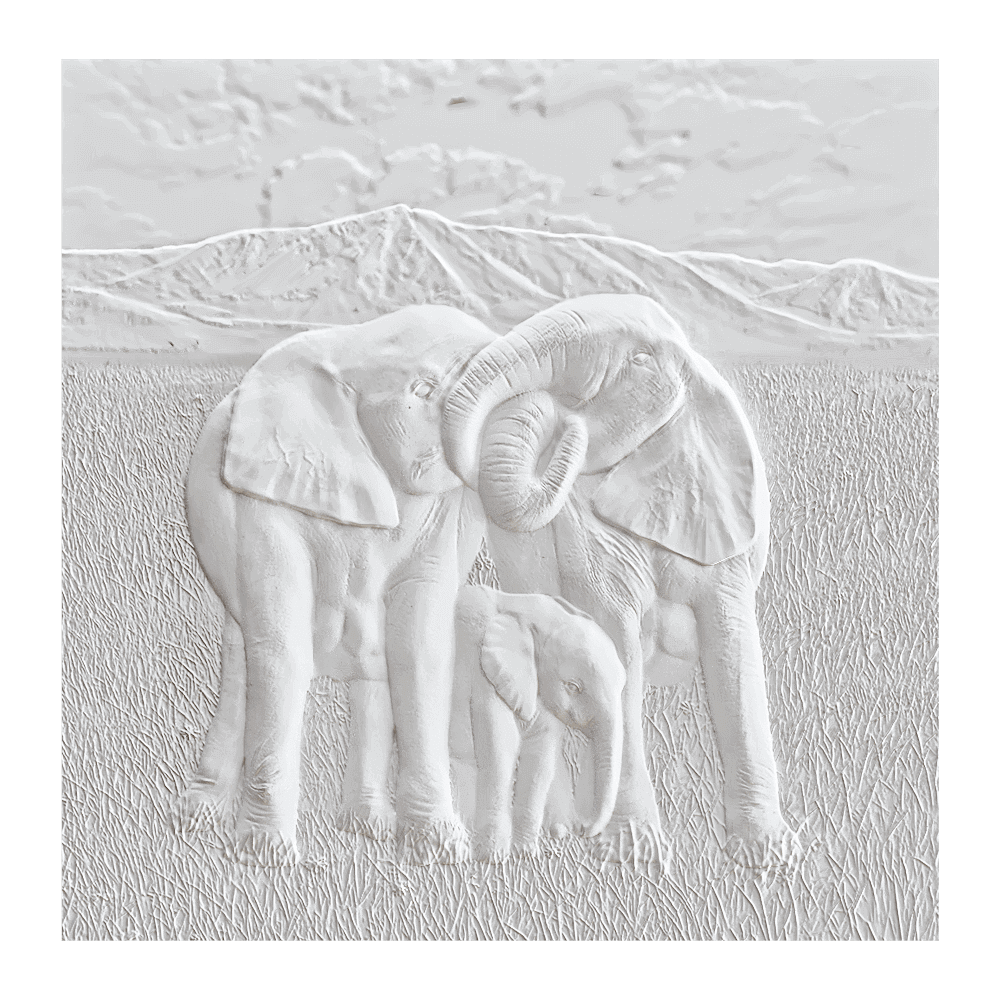 Wall deco – ELEPHANTS B-47 3ds Max