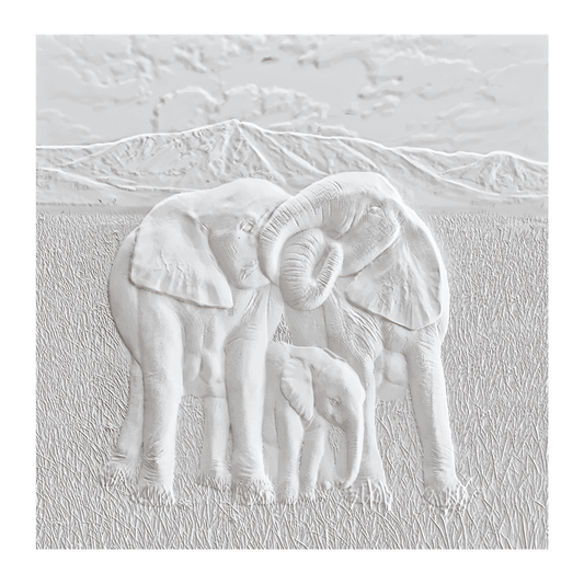 Wall deco – ELEPHANTS B-47 3ds Max