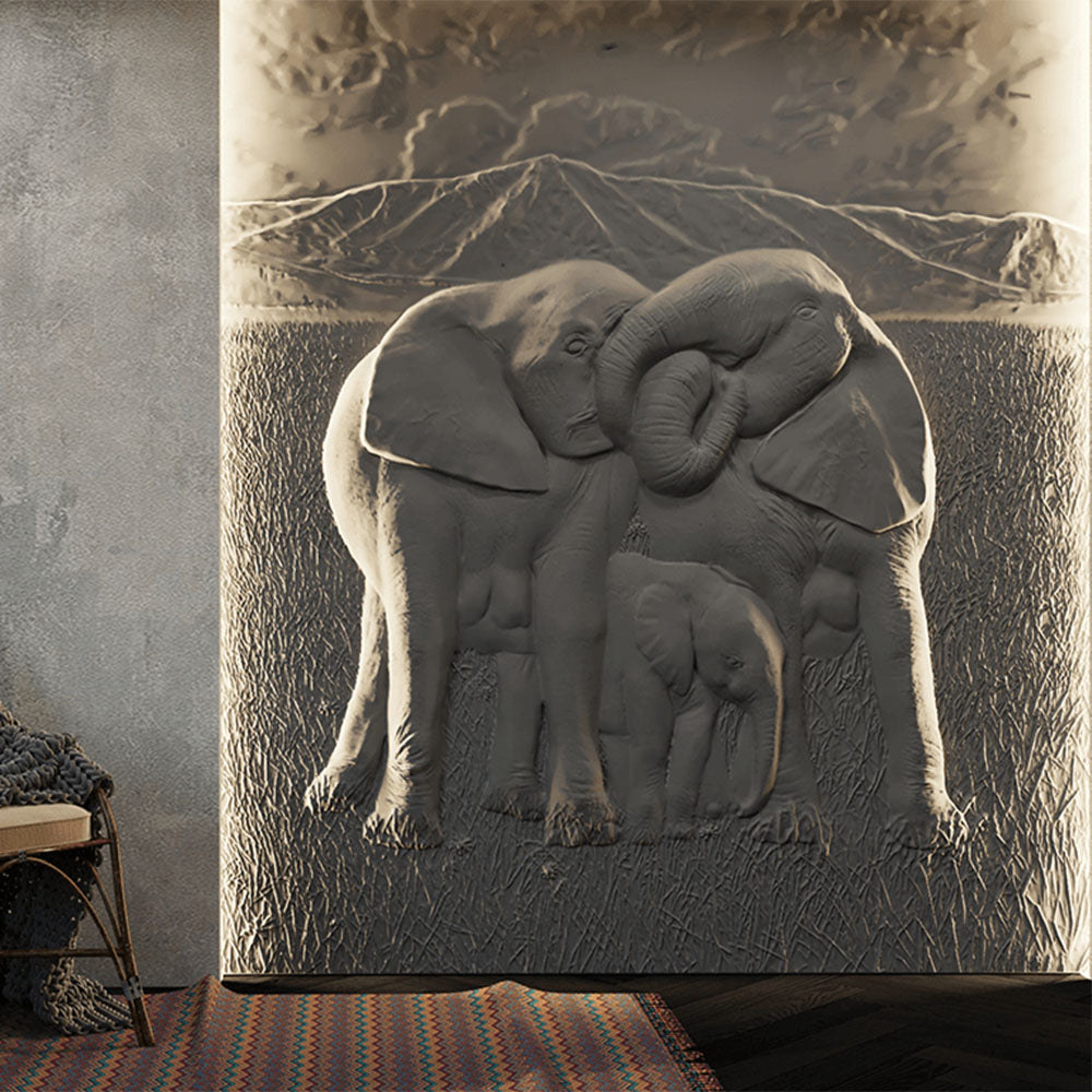 Wall deco – ELEPHANTS B-47 3ds Max