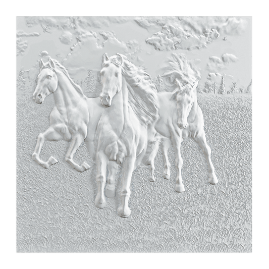 Wall deco – HORSES B-48 3ds Max