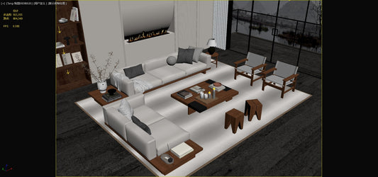 Sofa 3D Models – 3D Furniture for Living Room – 3D Interior – 319