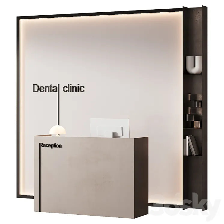 254 office furniture 13 reception desk 08 3DSMAX Model