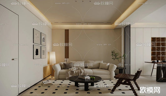 WABI SABI STYLE 3D MODELS – LIVING ROOM – 0030