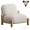 Armchair with chenille upholstery Boldi