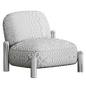 Armchair with chenille upholstery Boldi