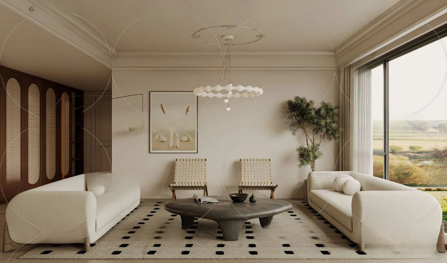 WABI SABI STYLE 3D MODELS – LIVING ROOM – 0082