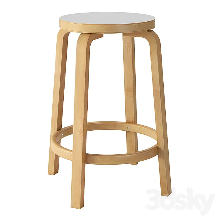 Aalto USA Artek Alvar Aalto Counter Stool 64 3DSMAX Model