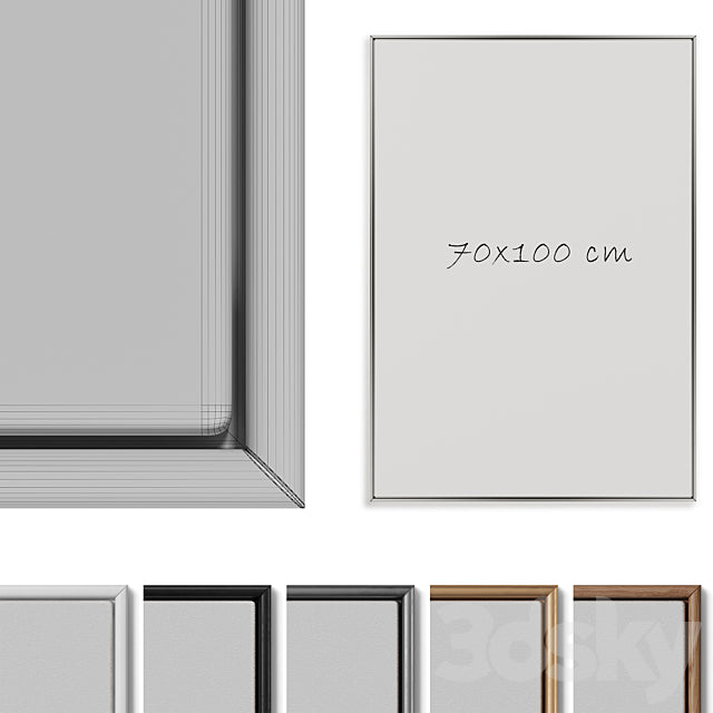 Abstract Painting Frame set 0358 3ds Max