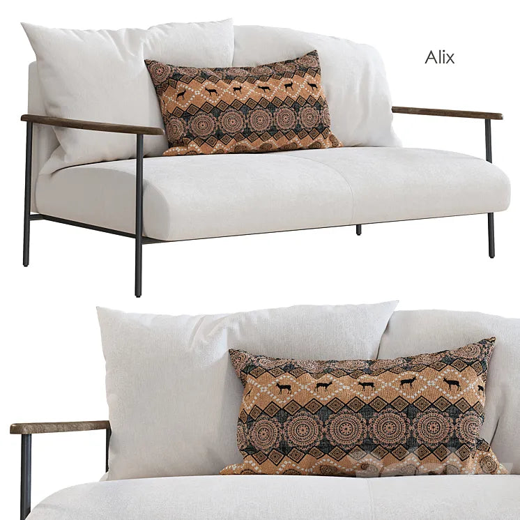 Alix Tikamoon Sofa 2-seater 3DSMAX Model