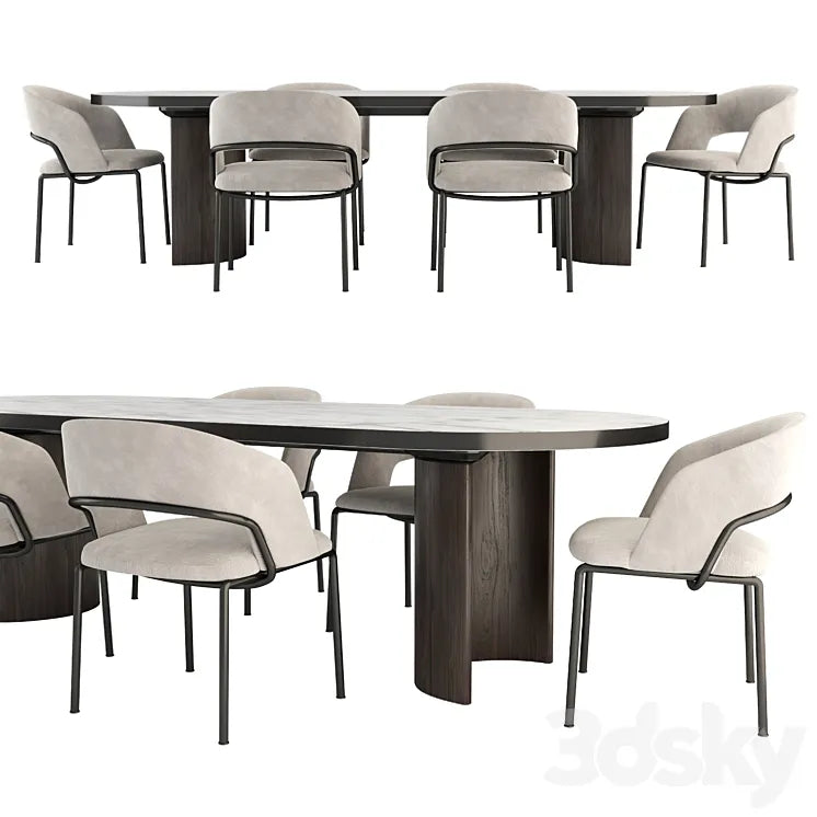 Alma Chair and Blevio Table 3DSMAX Model