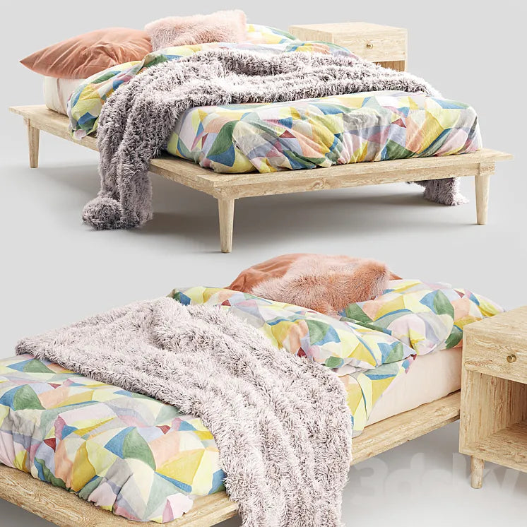 Amelia Platform Bed 2 3DSMAX Model