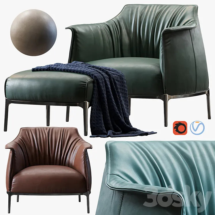 Armchair Archibald by Poltrona Frau 3DSMAX Model