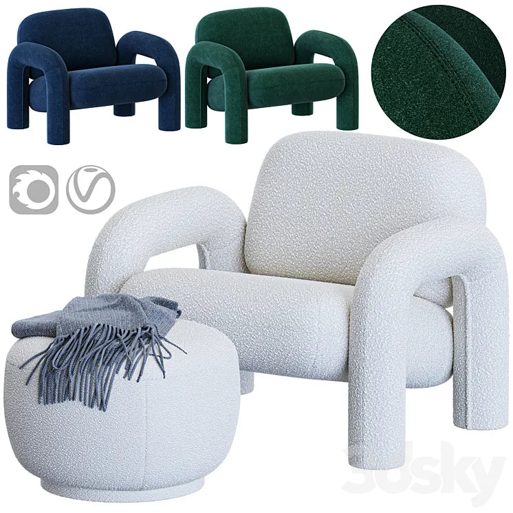 Armchair bobo and lavinia Made 3DSMAX Model