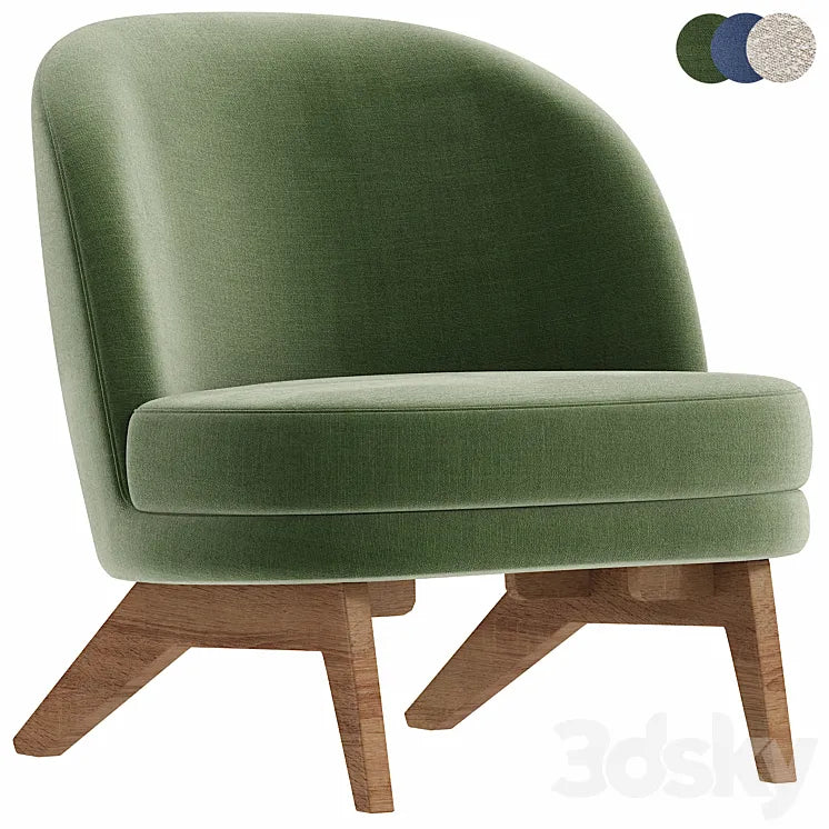 Armchair Pyle Cozy White 3DSMAX Model