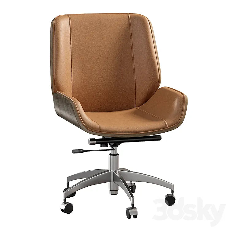 Armchair Upholstered Brown Topchairs Crown 3DSMAX Model