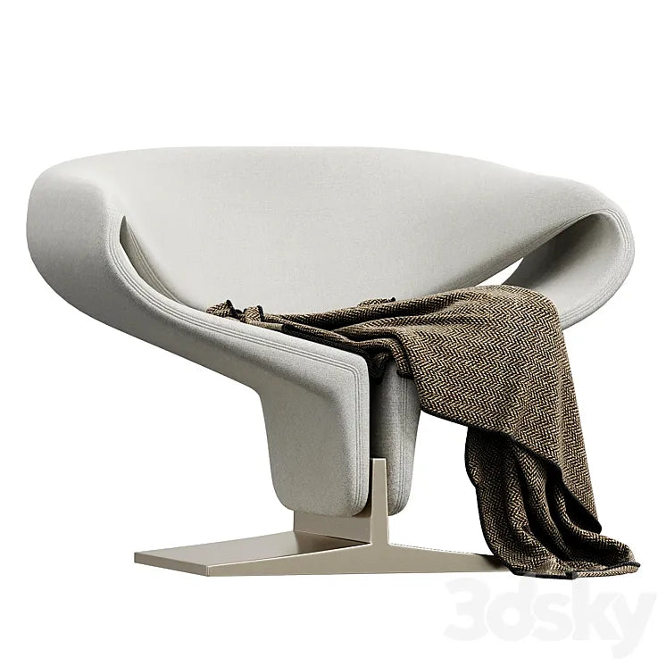 Artifort Ribbon Chair in White by Pierre Paulin 3DSMAX Model