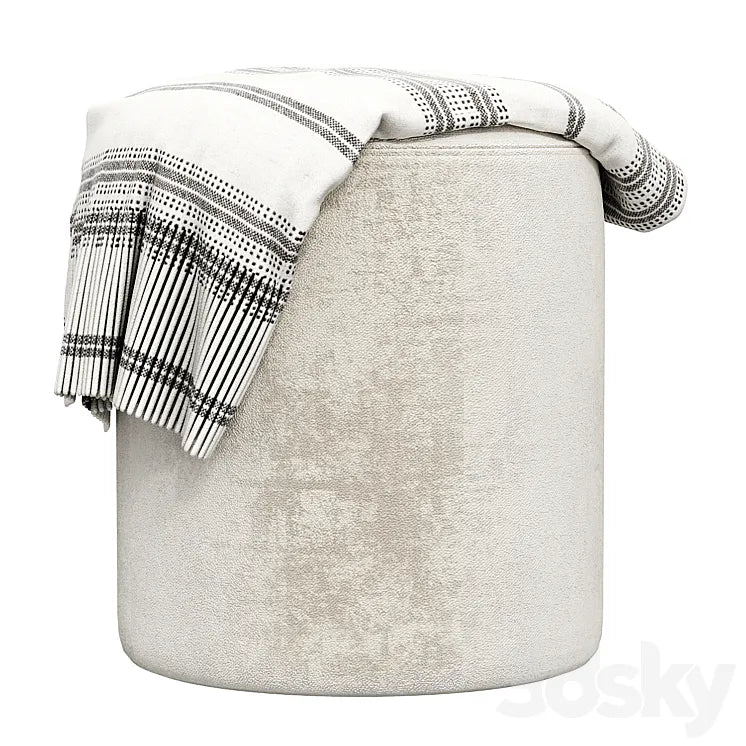 Auburn ottoman Westelm 3DSMAX Model