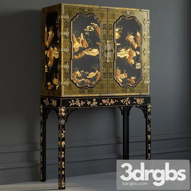 Baker georgeiii oriental lacquer cabinet 3D Model Free