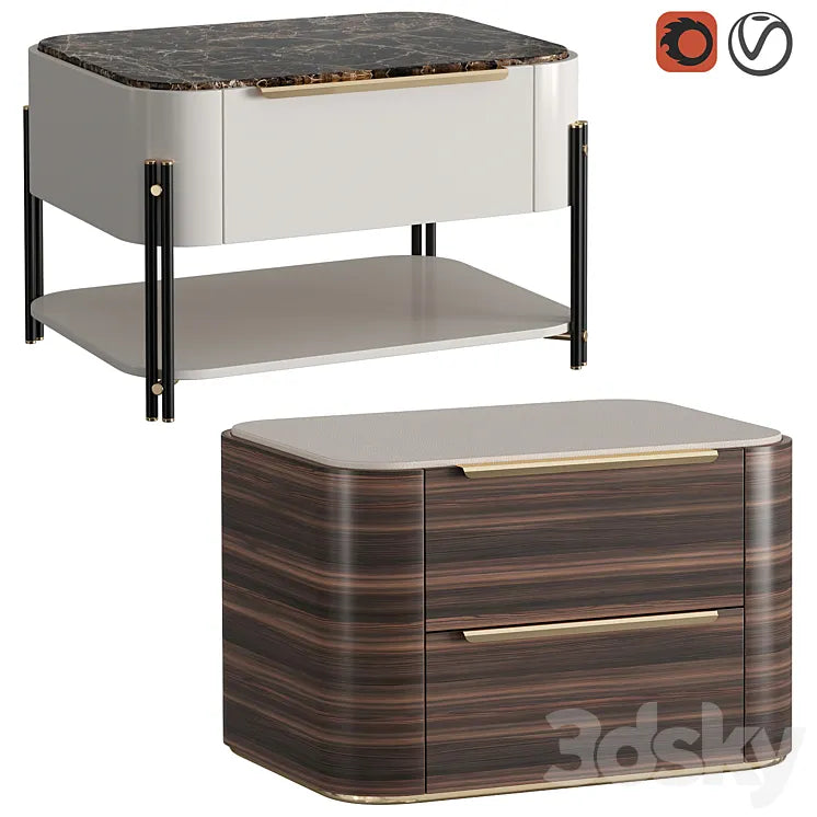 BAMBOO bedside tables 3DSMAX Model