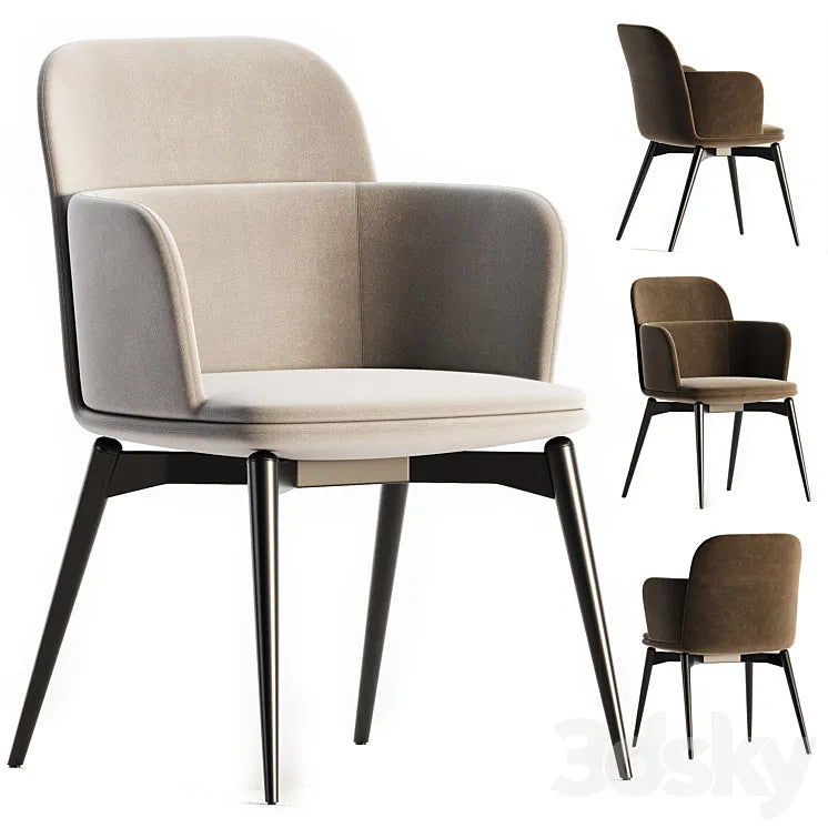 Barbican Molteni C Chair with Armrests 3DSMAX Model