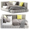 Bed Baldwin Lounge Corner Upholstered Bed 3dsMax Model