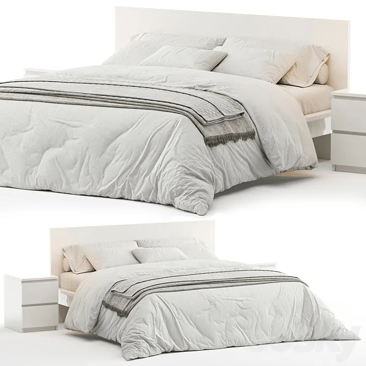 Bed IKEA Malm 3DSMAX Model