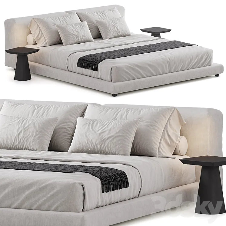 Bed Living Divani SOFTWALL 3DSMAX Model