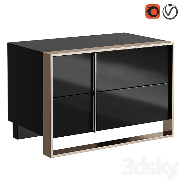 Bedside table VIG Nova Domus Cartier Nightstand Modern 3DSMAX Model