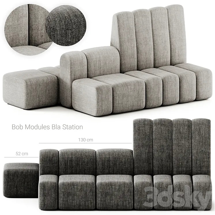 Bla Station Bob Module Hide Sofa 3DSMAX Model