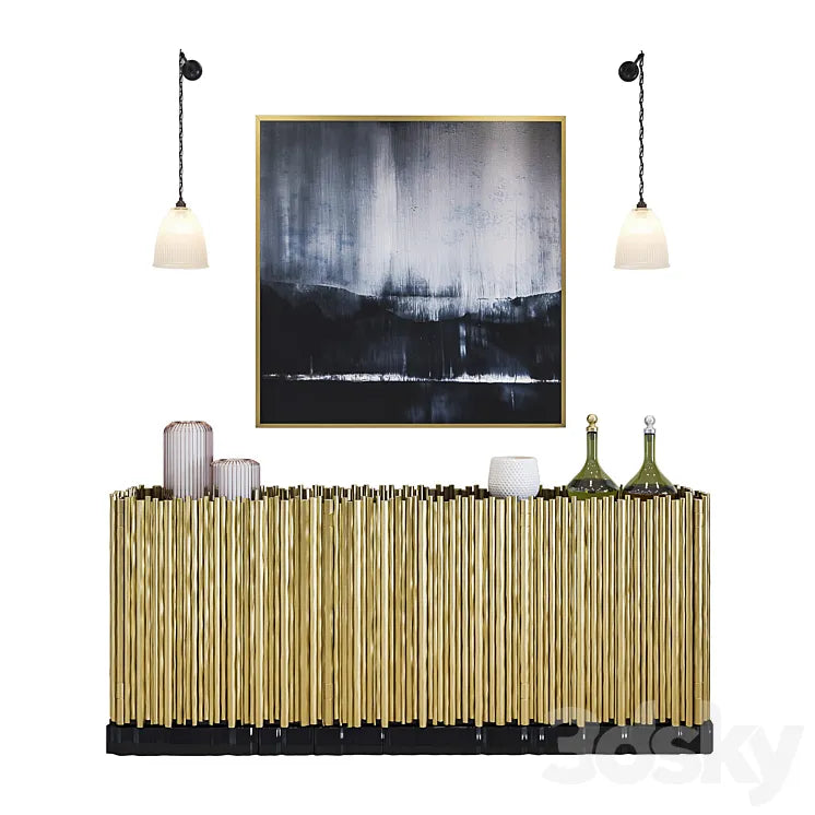 Boca Do Lobo - Symphony Sideboard with decoration 3DSMAX Model