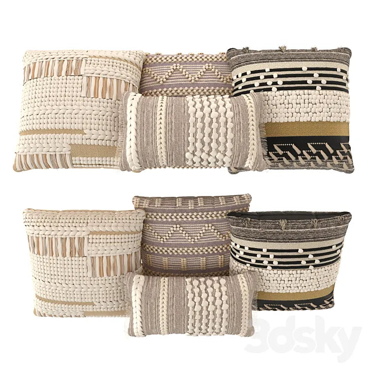 Boho style pillows 3DSMAX Model