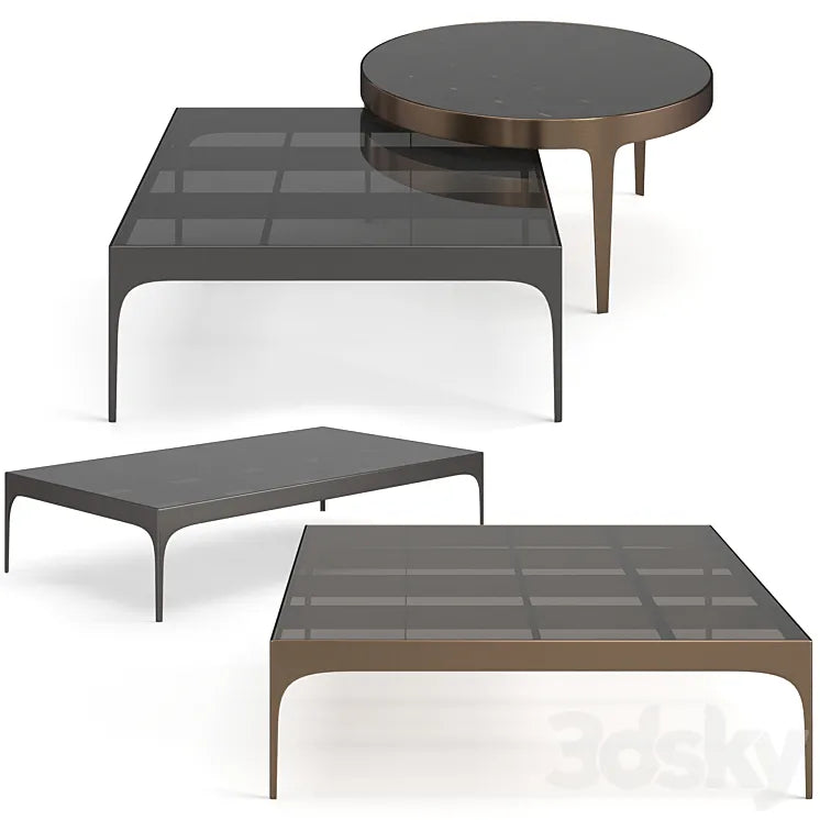 Bonaldo Passy coffee tables set 3DSMAX Model