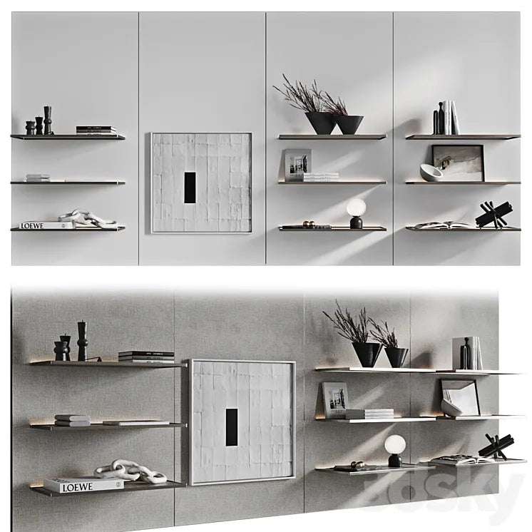 Bookcase Shelf Modern 3DSMAX Model