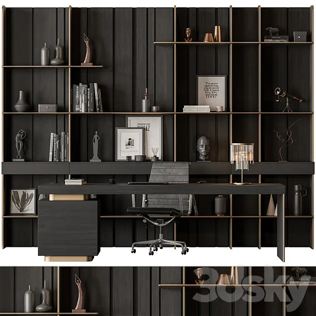 Boss Desk - Office Furniture 602 3ds Max