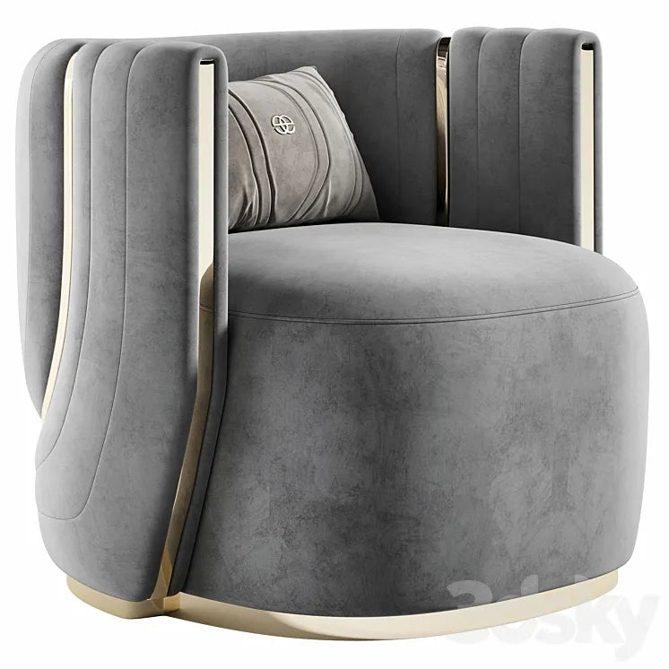 Botega Silver Armchair by Elvemobilya 3DSMAX Model