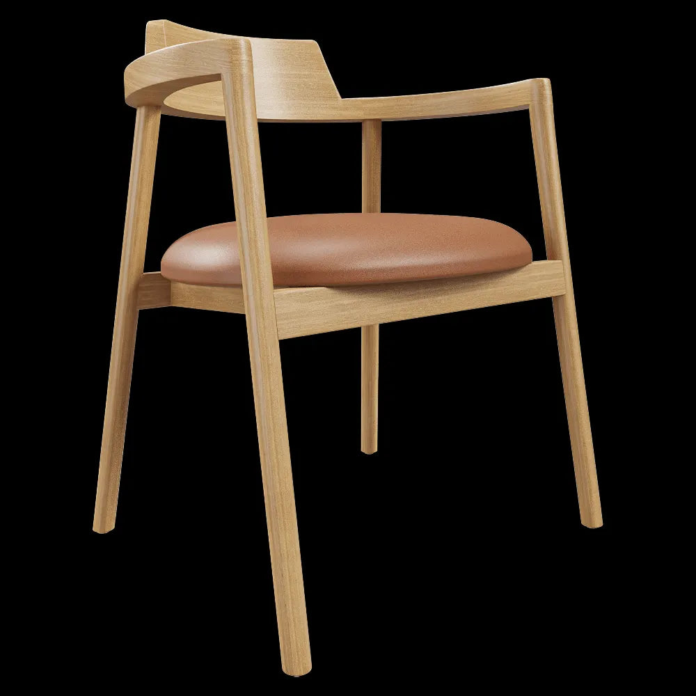 B&T Design - Dining chair Alek Wooden 3ds Max