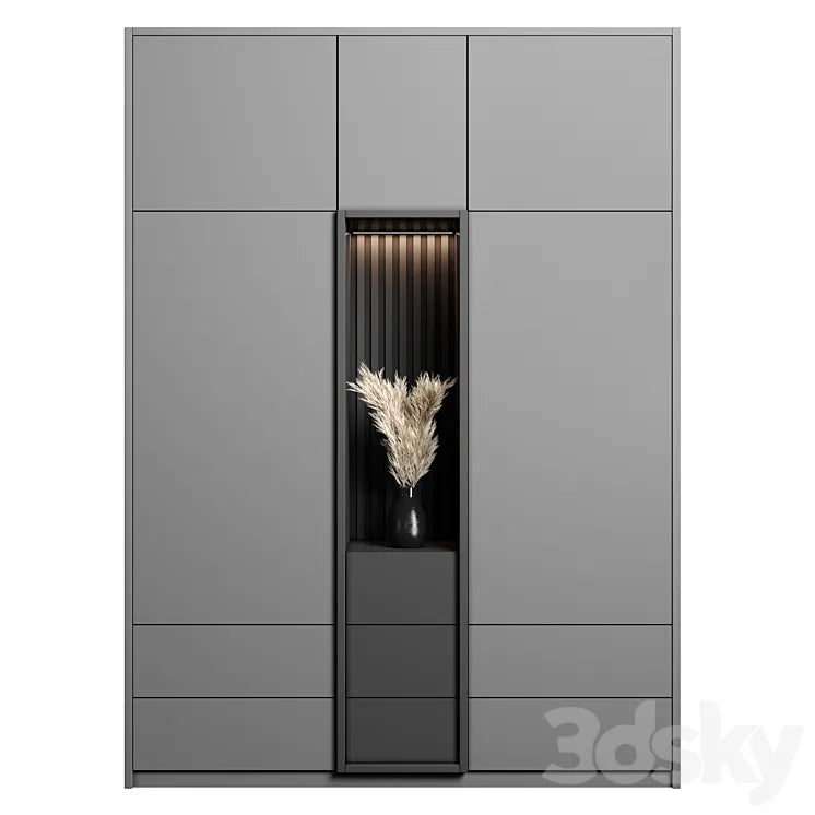 Cabinet with shelves 18 3DSMAX Model