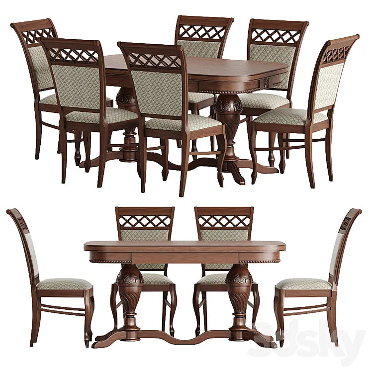 Caesar 3 dining table 3DSMAX Model