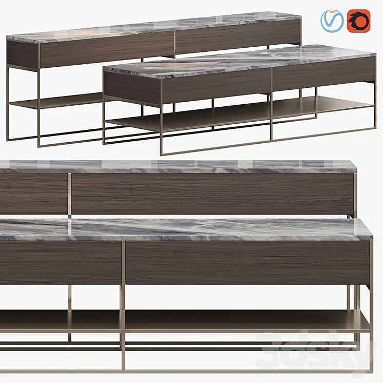CALDER BRONZE CONSOLE TABLE 3DSMAX Model