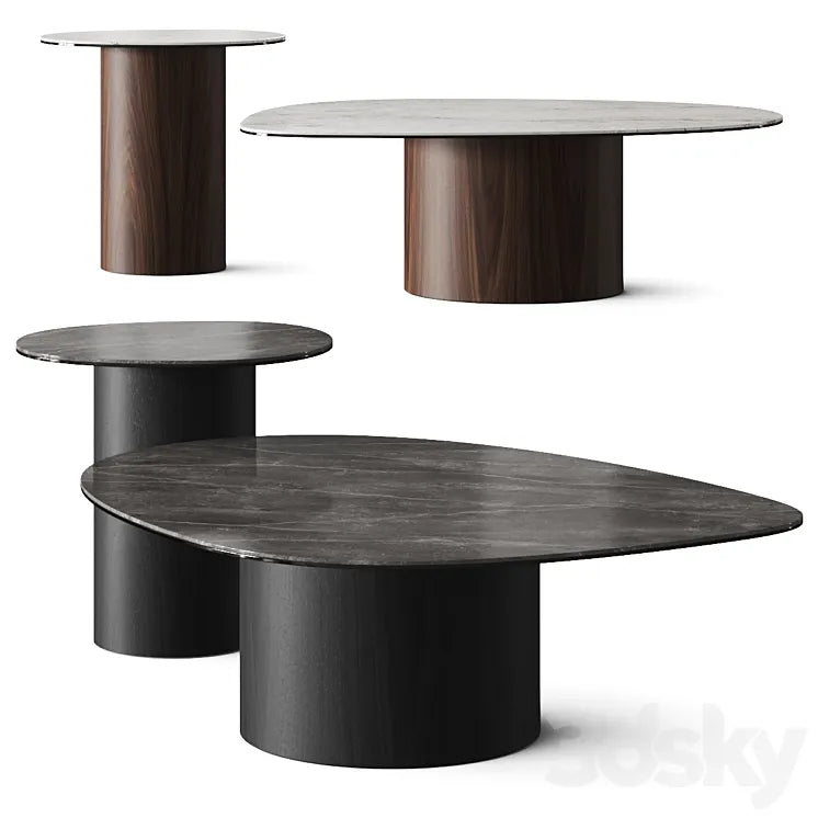 Calligaris Mushroom Marble Coffee Tables 3DSMAX Model