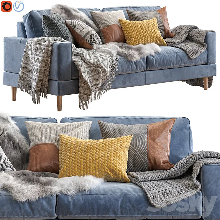 Capri sofa 210 cm #2 3DSMAX Model
